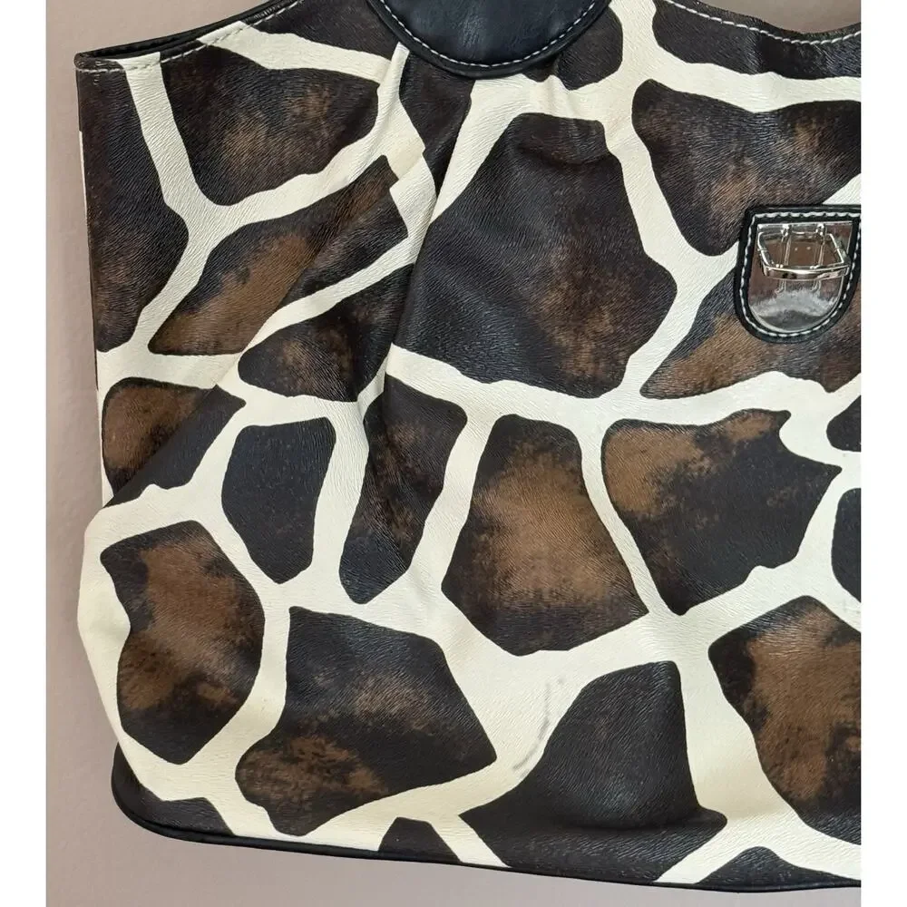 Chateau Faux Leather Animal Print Shoulder Bag Tote